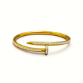 Eternal Nail Bangle – Waterproof 316L Stainless Steel & Pave Crystals