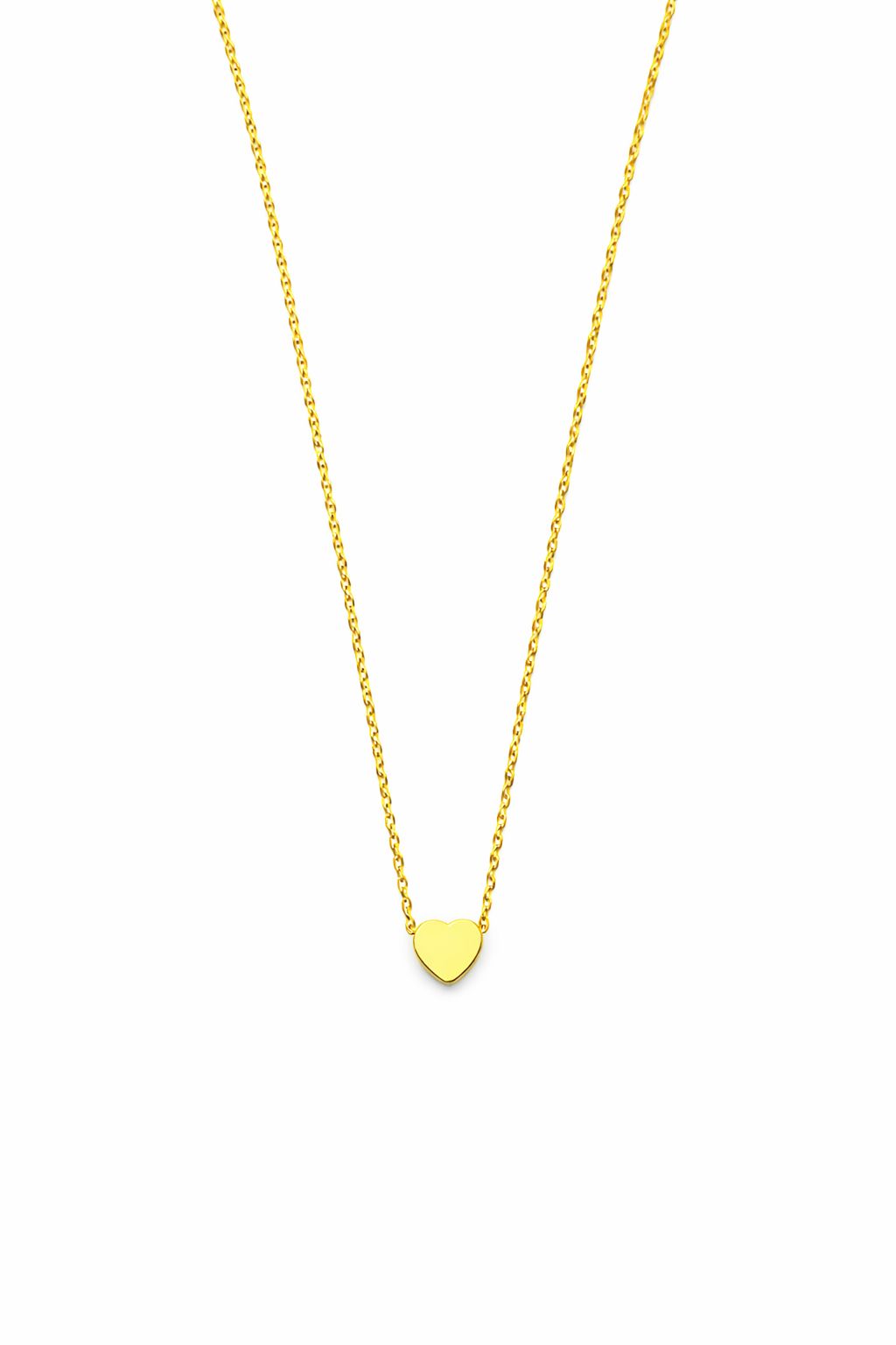 Minimal Heart Pendant Necklace – Gold-Tone Stainless Steel