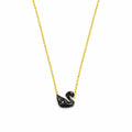 Black Swan Pendant Necklace – Gold-Tone