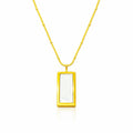 Rectangular Pendant Necklace – Gold-Tone