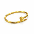 Gold Nail Bangle Bracelet – Premium Stainless Steel Cuff