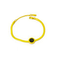 Minimal Gold Bracelet with "Black" Enamel Center – Timeless Luxury