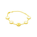 Minimal Gold Disc Charm Bracelet | Timeless Elegance
