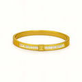 Luxury Gold Baguette Crystal Bangle Bracelet